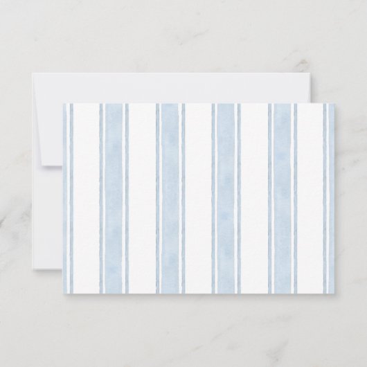 Blue Preschool Teddy Bear Afstuderen RSVP Kaartje (Achterkant)