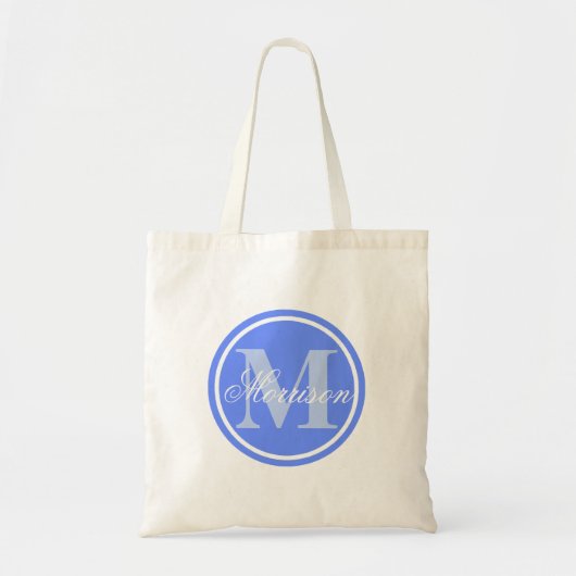 Blue Prestige Monogram Tote Bag (Voorkant)