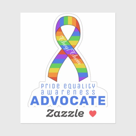 Blue Pride Equality Awareness Vinyl Sticker (Vel)