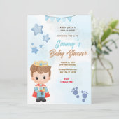 Blue Prince-Baby shower Kaart (Staand voorkant)