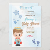 Blue Prince-Baby shower Kaart (Voorkant / Achterkant)