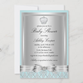 Blue Prince Baby shower Uitnodiging