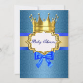 Blue Prince Baby shower Uitnodiging (Voorkant)