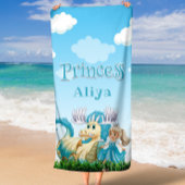 Blue Princess and Dragon Custom Name Strandlaken