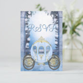 Blue Princess Carriage Enchanted RSVP (Staand voorkant)