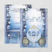 Blue Princess Carriage Enchanted RSVP (Voorkant / Achterkant)