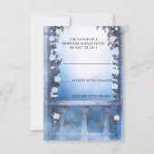 Blue Princess Carriage Enchanted RSVP Kaartje (Achterkant)