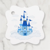 Blue Princess Castle, gepersonaliseerd Bedankjes Labels (Voorkant)