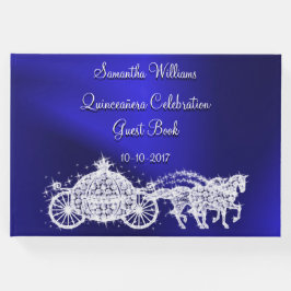 Blue Princess Coach & Paarden Quinceañera Gastenboek
