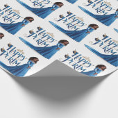 Blue Princess Purim inpakpapier (Hoek)