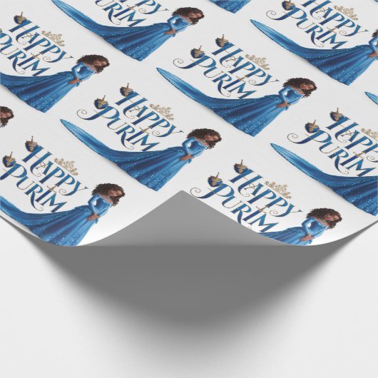 Blue Princess Purim inpakpapier (Hoek)