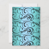 Blue Princess Sweet 16 Verjaardag Uitnodiging (Achterkant)