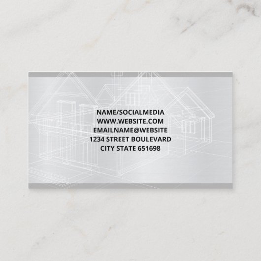 Blue Print Hardware Tools Visitekaartje (Achterkant)