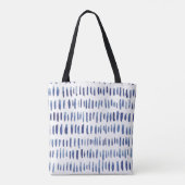 Blue Print Little Lines Canvas tas (Achterkant)