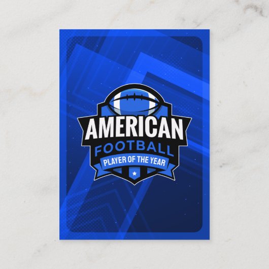 Blue Pro American Football Player Trading Kaart Contactkaartje (Achterkant)