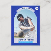 Blue Pro Baseball Trading Kaart Player Foto Contactkaartje (Voorkant)