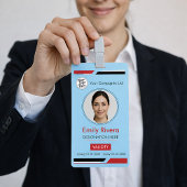Blue Professional Company ID Card Badge