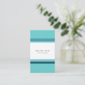 Blue professional corporate elegant modern simple visitekaartje (Staand voorkant)