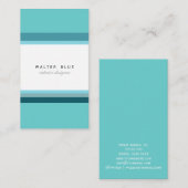 Blue professional corporate elegant modern simple visitekaartje (Voorkant / Achterkant)