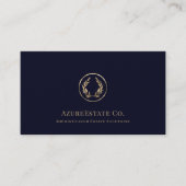 Blue Professional Luxe Laurel Logo Visitekaartje (Voorkant)
