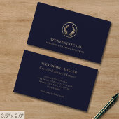 Blue Professional Luxe Laurel Logo Visitekaartje