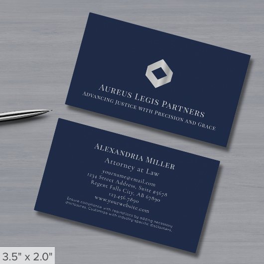Blue Professional Luxe Logo Visitekaartje