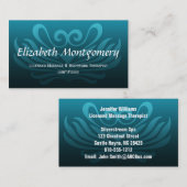 Blue Professional Massage Therapy Visitekaartje (Voorkant / Achterkant)