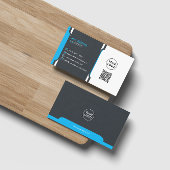 Blue Professional Modern Corporate Visitekaartje