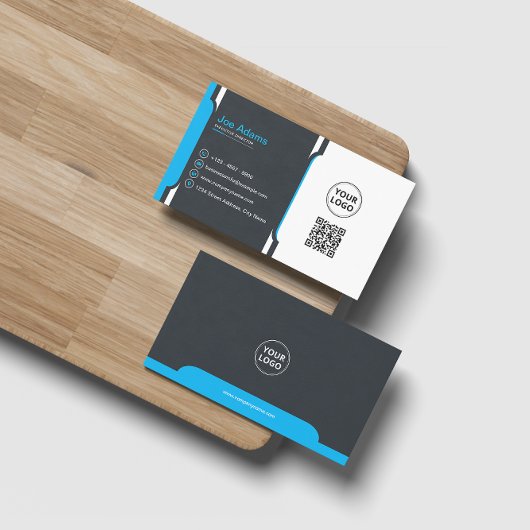Blue Professional Modern Corporate Visitekaartje