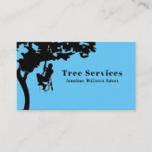 Blue Professional Tree Trimming Service Visitekaartje (Voorkant)