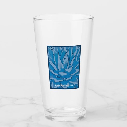 Blue Promotion Agave Hashtag Glass Cup Glas (Voorkant)