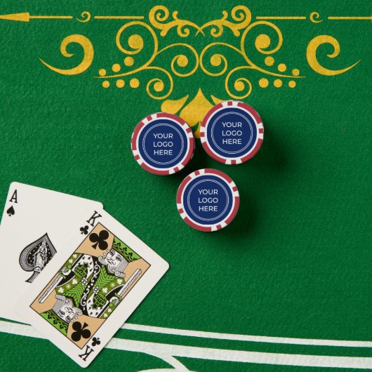 Blue Promotional Marketing Logo Poker Chips (Pokertafel (Stack))