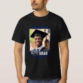 Blue Proud Dad Foto Afstuderen T-shirt (Voorkant)