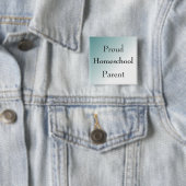 Blue Proud Homeschool Parent Vierkante Button 5,1 Cm (In situ)
