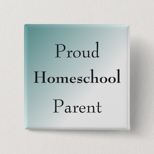 Blue Proud Homeschool Parent Vierkante Button 5,1 Cm (Voorkant)
