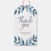 Blue Pruple bloemig dank u labels | labels begunst Cadeaulabel (Voorkant)