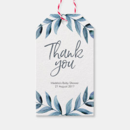 Blue Pruple bloemig dank u labels | labels begunst Cadeaulabel