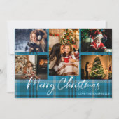 Blue Pset 5 Merry kerstfoto (Voorkant)