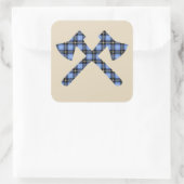 Blue Pset Ax Lumberjack Vierkante Sticker (Tas)
