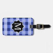 Blue Pset BBL Label Monogrammed Bagagelabel (Voorkant horizontaal)