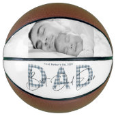 Blue Pset Best Paver Ever Foto First Fathers Day Basketbal (Voorkant)