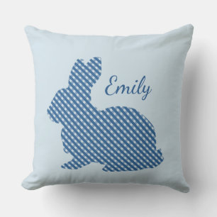 Blue Pset Bunny Personalized Kussen