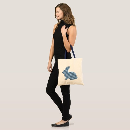 Blue Pset Bunny Tote Bag (Voorkant (model))