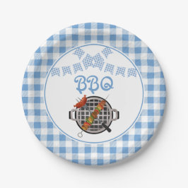 Blue Pset Bunting Banner BBQ Party Papieren Bordje