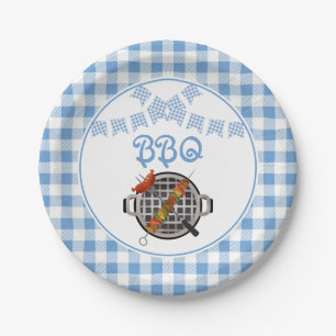 Blue Pset Bunting Banner BBQ Party Papieren Bordje
