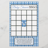 Blue Pset Elephant-games van het baby shower Flyer (Voorkant)