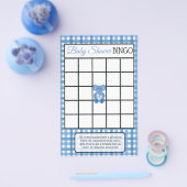 Blue Pset Elephant-games van het baby shower Flyer (Enkel)