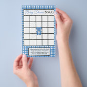 Blue Pset Elephant-games van het baby shower Flyer (Hand)