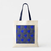 Blue Pset Heart Tote Bag (Achterkant)