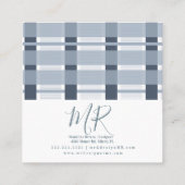 Blue Pset Home Designer Vierkante Visitekaartje (Achterkant)